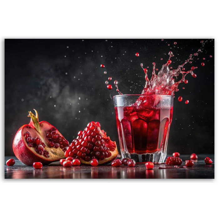 Tableau éclat de grenade rouge Toile imprimée