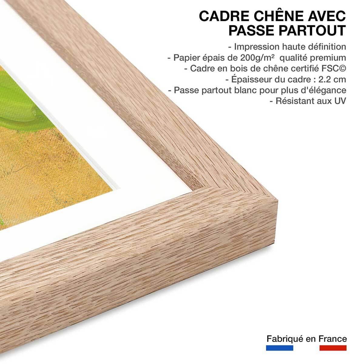 Poster flower market Affiche sous cadre bois