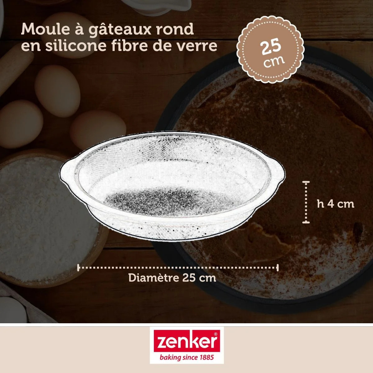 Set de 5 ustensiles de pâtisserie moule à gâteaux bols spatule pâtisserie et verre doseur Silicone fibre de verre Silicone fibre de verre Zenker  Silicone fibre de verre
