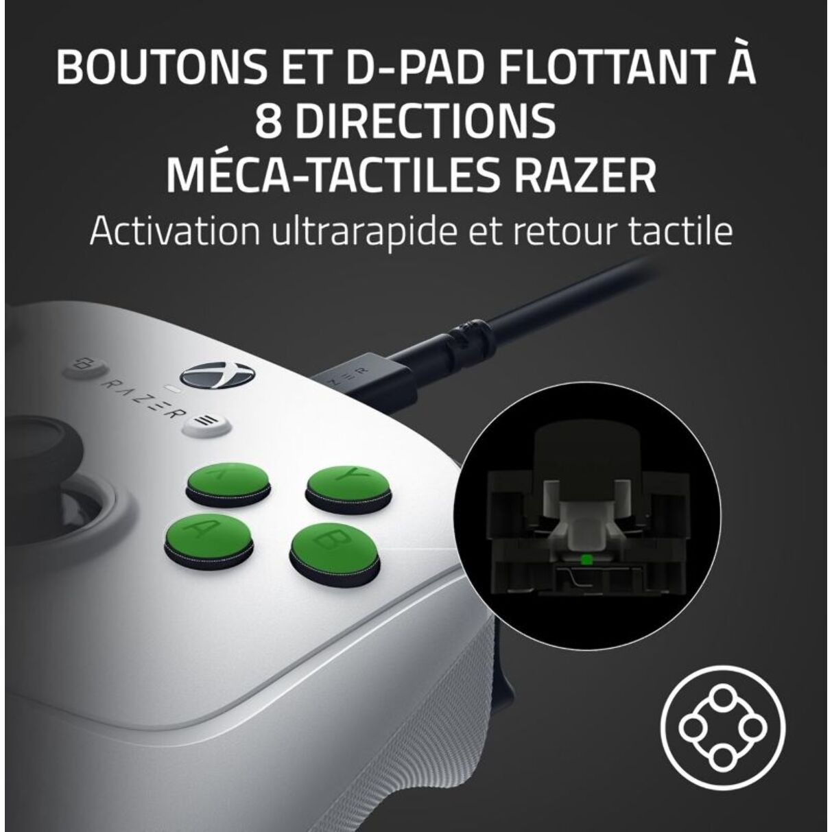 Manette RAZER Wolverine V3 Tournament Edition Blanc