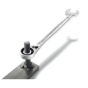 Clé Mixte à Cliquet Plate 21 mm - Compact Et Réversible Par Levier