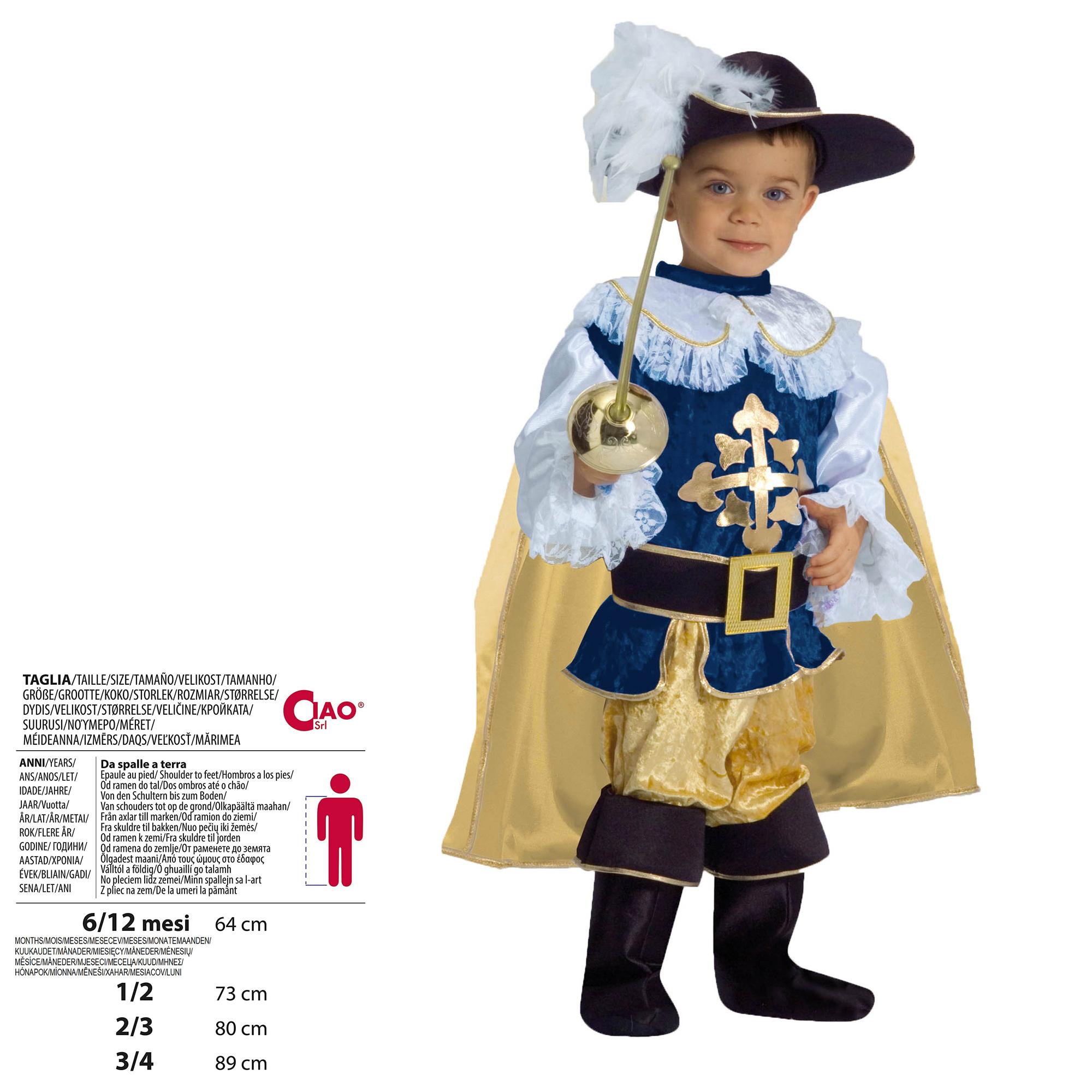 Costume Travestimento Moschettiere Bambino