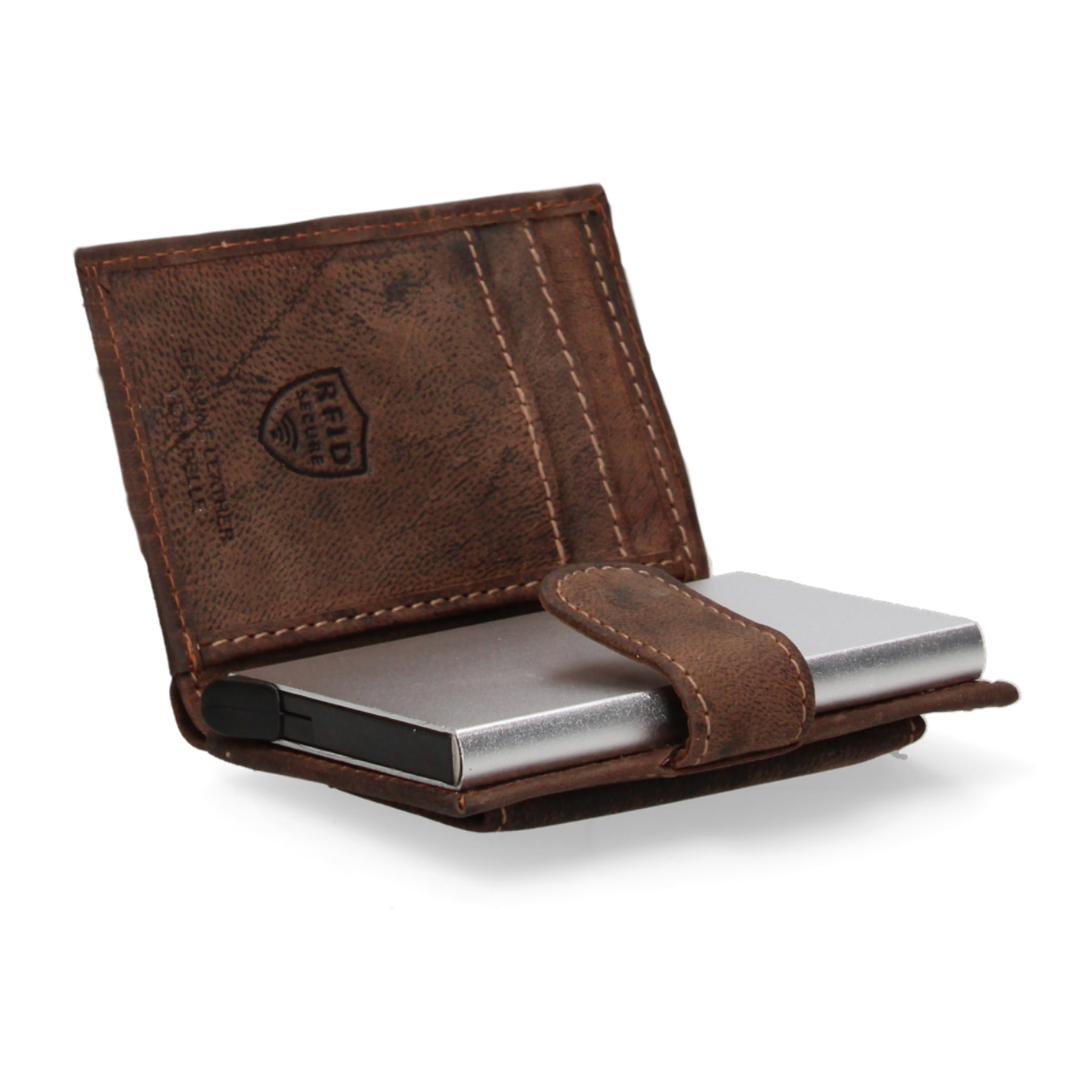 Portafoglio  da uomo In Vera pelle Made in Italy 7x10x2,5 cm