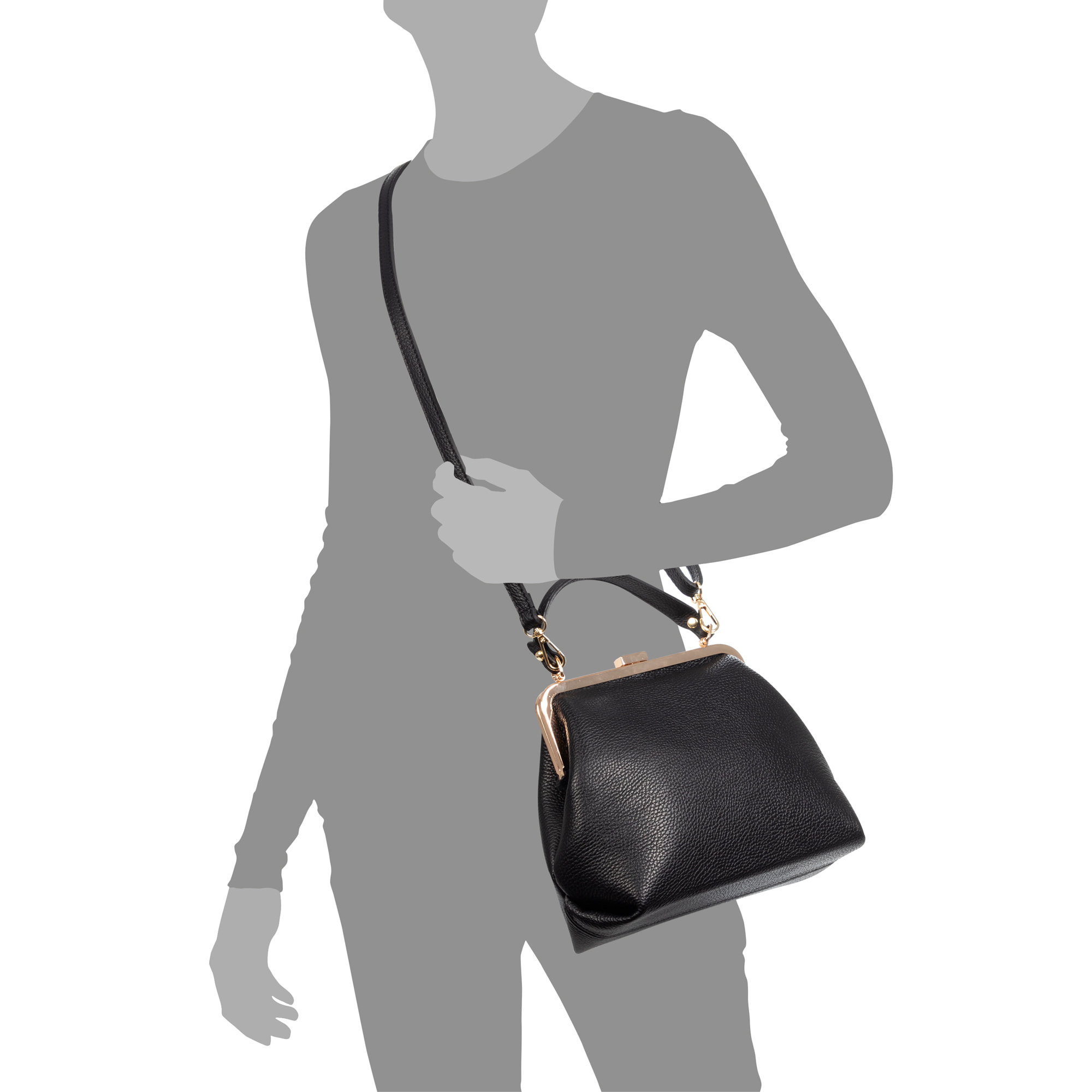 Borsa da donna Arienzo. Vera pelle Dollaro.