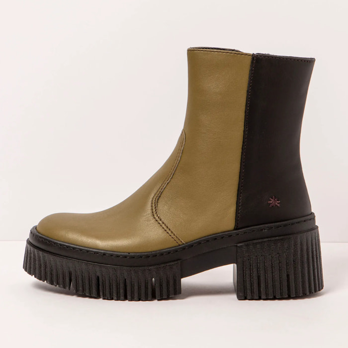 Botines con tacón 1374 NAPPA BRONZE-BLACK/YORK color Bronze-black