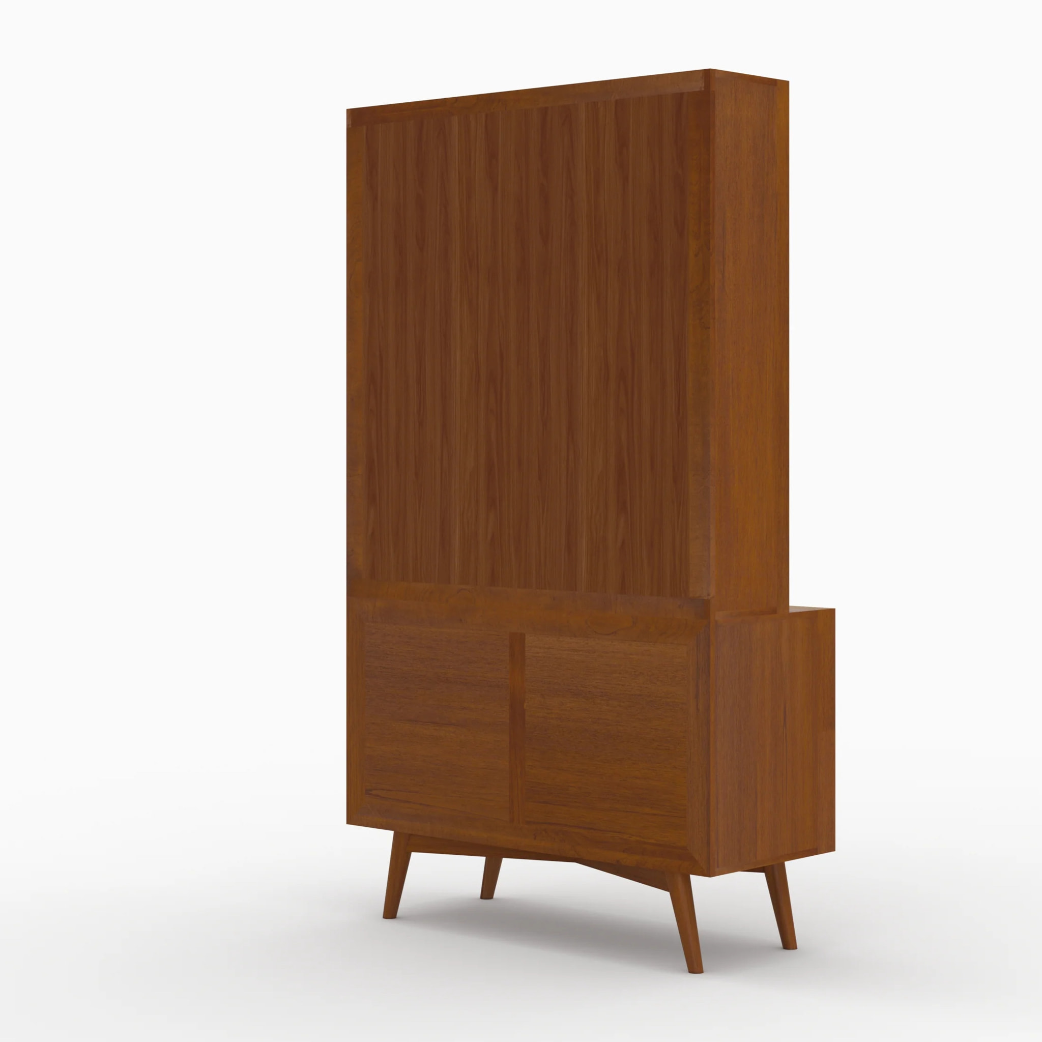 Etagère 3 niveaux, 3 tiroirs et 1 porte en teck - Waya