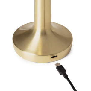 Lampe de table intérieur LED métal doré Ø9cm David