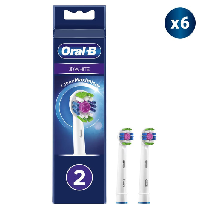 Oral-B 3D White Avec CleanMaximiser, 12 Brossettes