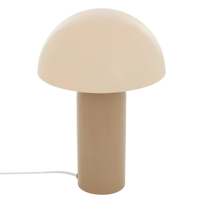 Lampe champignon Lito H. 37 cm beige bicolore