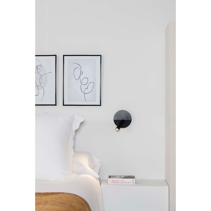 DUAS USB C Lampe applique lecteur noir