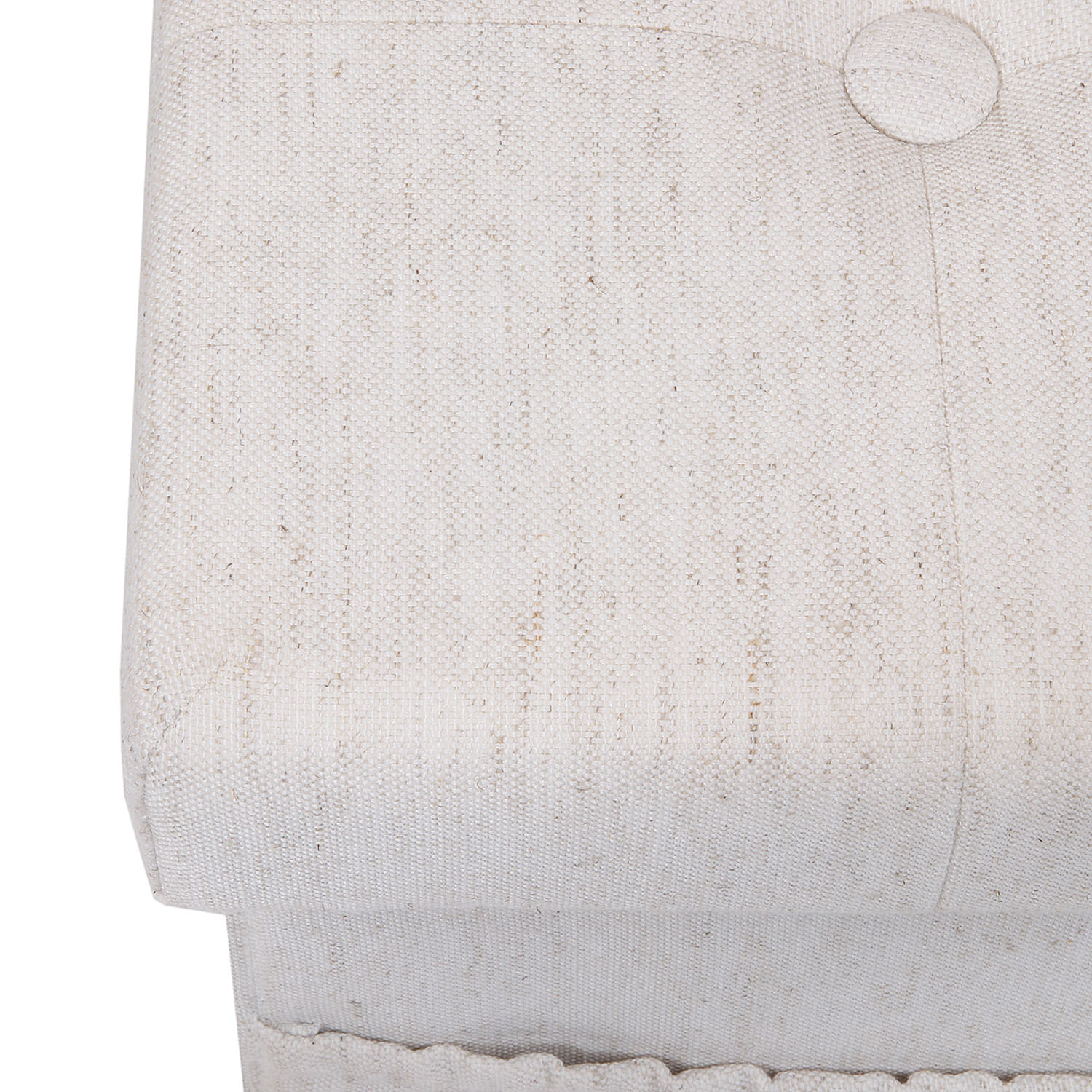 Coffre Pouf Pliable Tissu Beige
