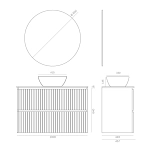 Conjunto de baño Hali Alday, 100 cm, Navi Blue