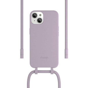 Coque avec cordon WOODCESSORIES iPhone 14 Plus Tour de cou lila