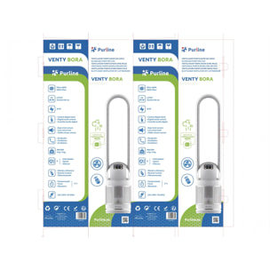 Ventilateur purificateur sans pales avec oscillation et 8 vitesses
