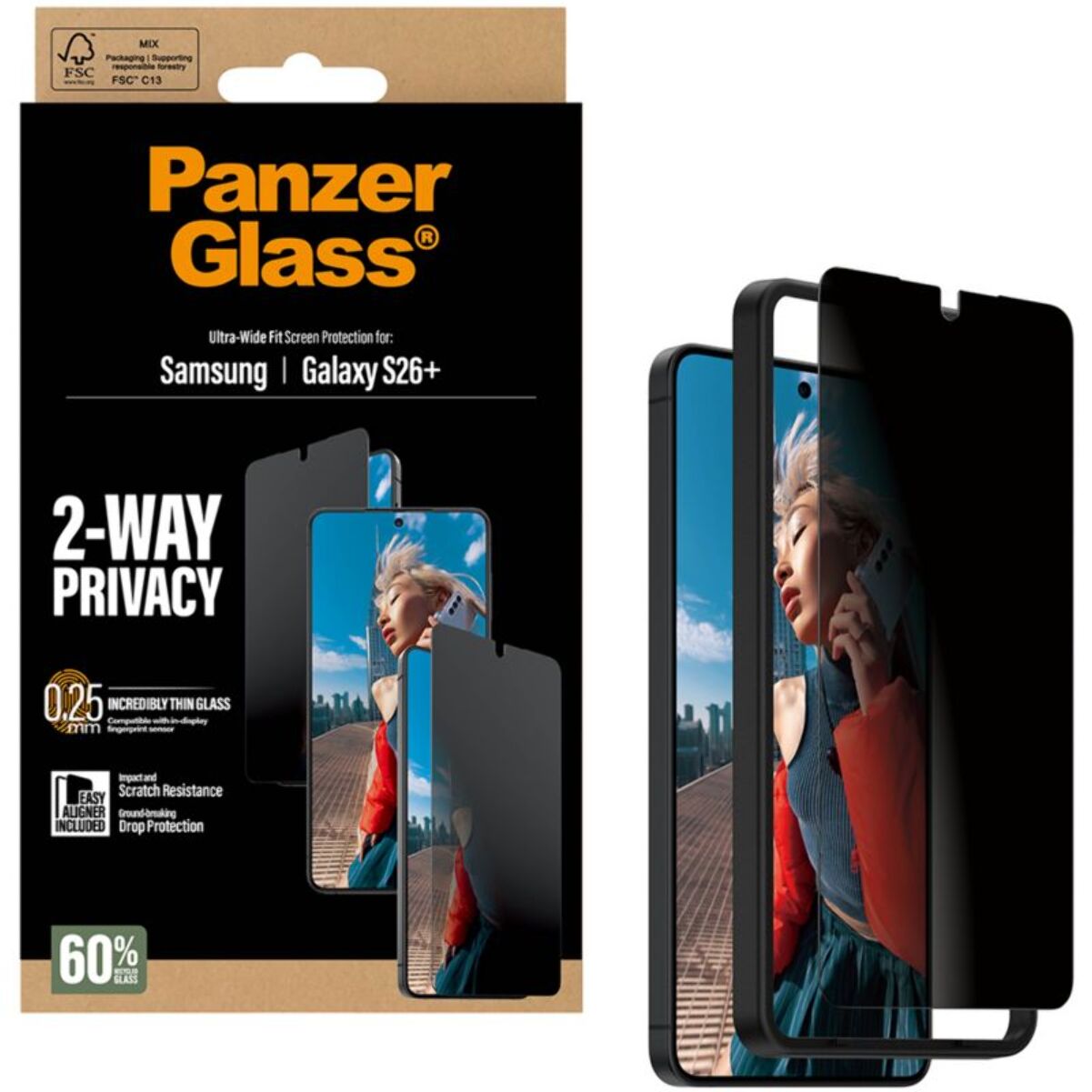 Protège écran PANZERGLASS Samsung Galaxy S26 Plus Privacy