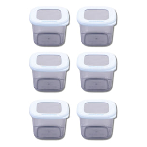 Lot de 6 Boîtes à Provisions 0,55 Litre Fackelmann Storage