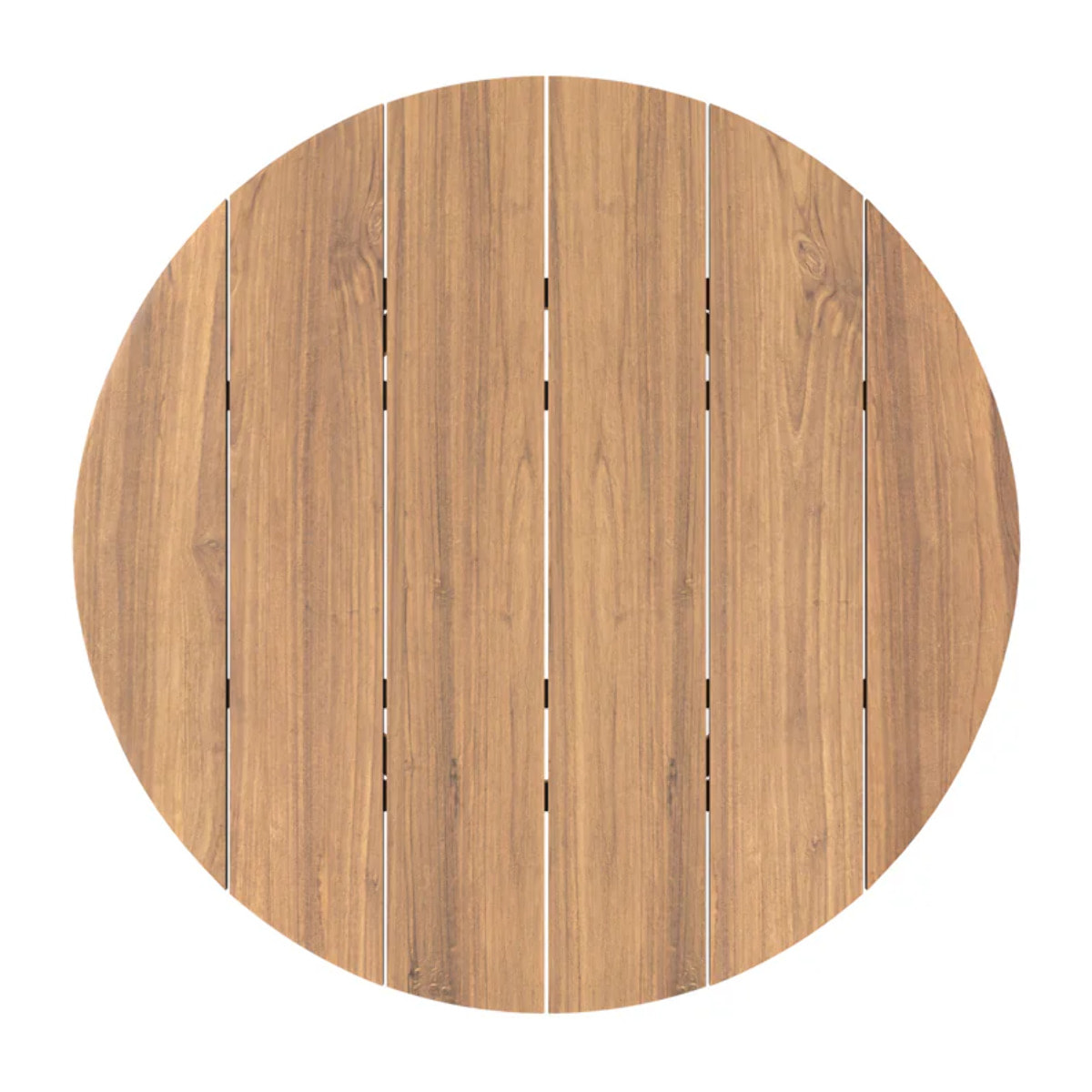 Table basse ronde de jardin en bois de teck massif D80 cm - Aurland