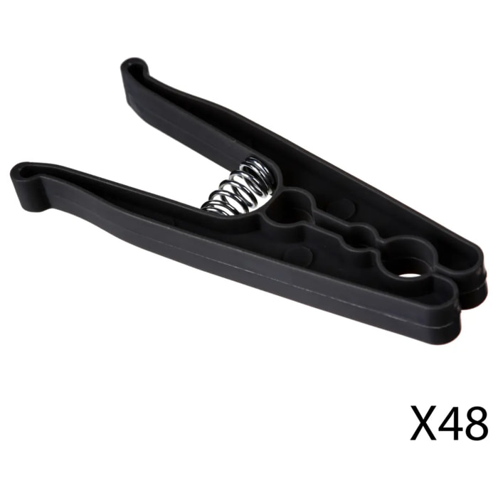 Lot de 48 pinces à linge Noir