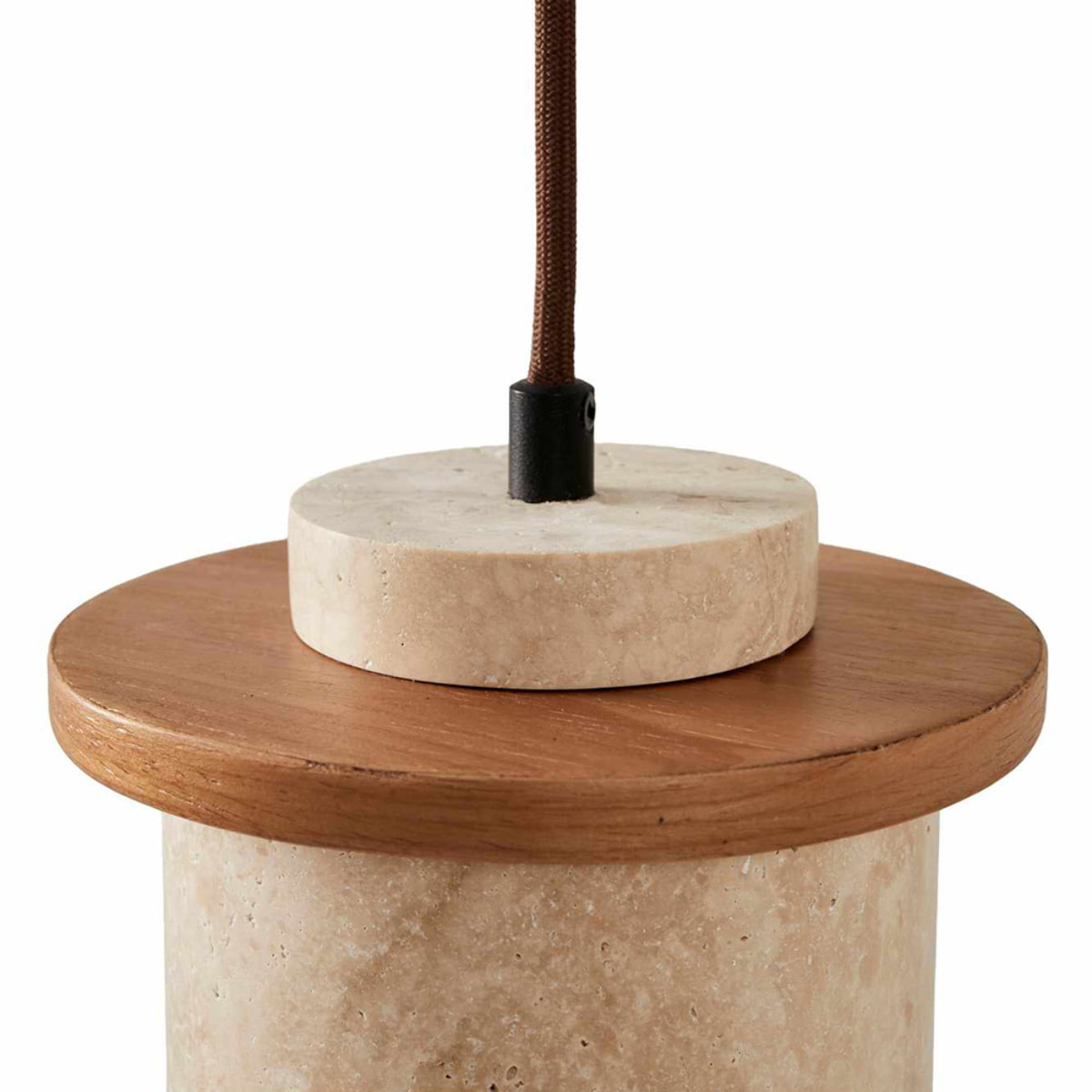 Suspension design en travertin et bois effet chêne TIVOLI