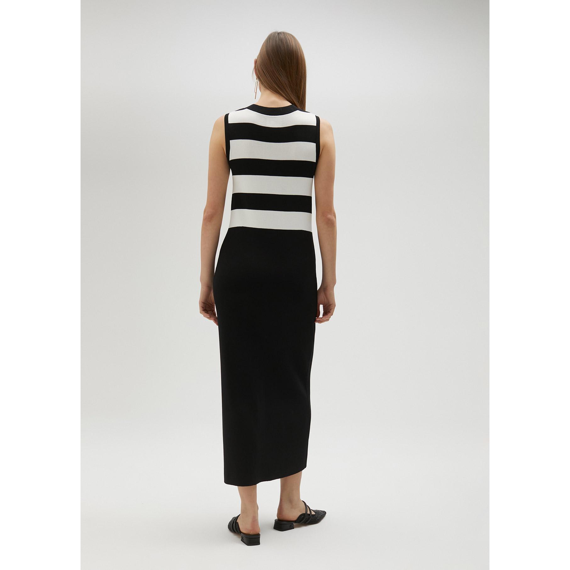 Vestito in maglia bicolore