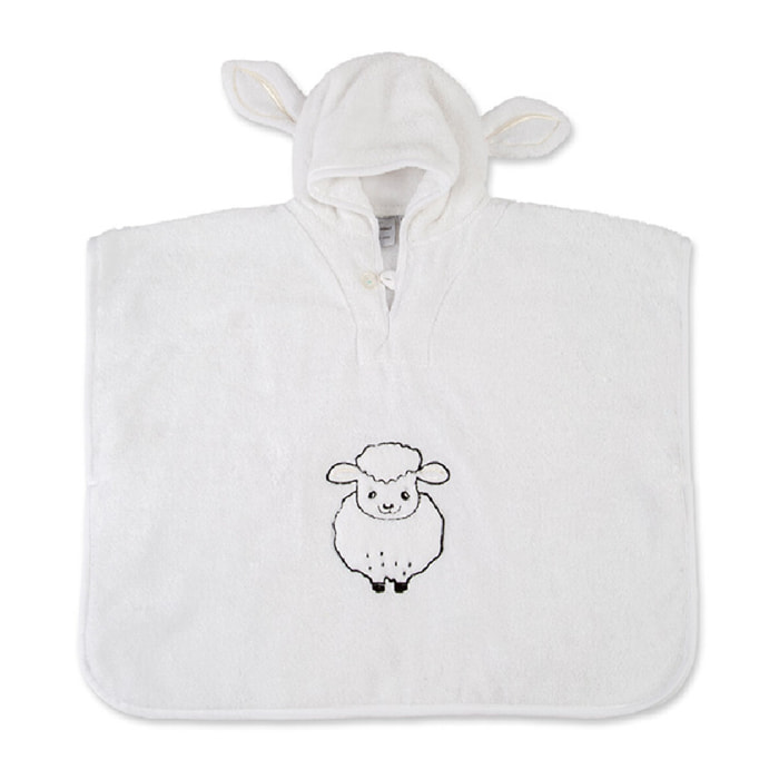 Poncho Petit mouton blanc