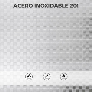Carrito Auxiliar con Ruedas de Acero Inoxidable, Carro de Servicio de 4 Niveles con Estantes Ajustables, 4 Ruedas, Carrito para Cocina, Restaurante, 60x35x100 cm, Plata
