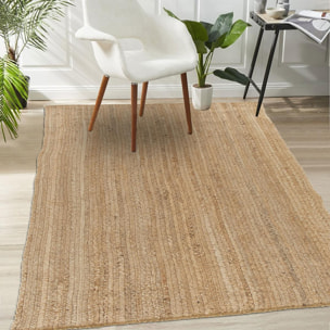 Tapis jute tissé motif faux uni SAVA