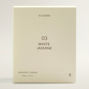 Set de 2 velas aromáticas 200gr aroma jazmín blanco scalpers