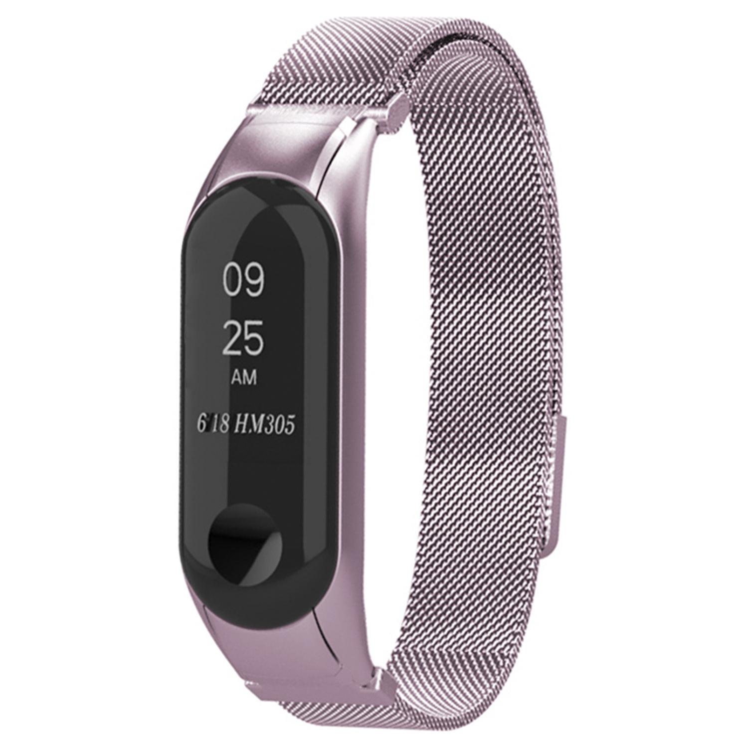 Cinturino milanese con cassa in metallo e chiusura magnetica compatibile Xiaomi Band M3 e M4