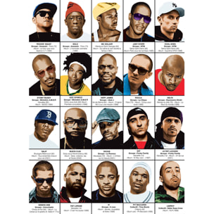 Affiche - Les légendes du rap français - Olivier Bourdereau