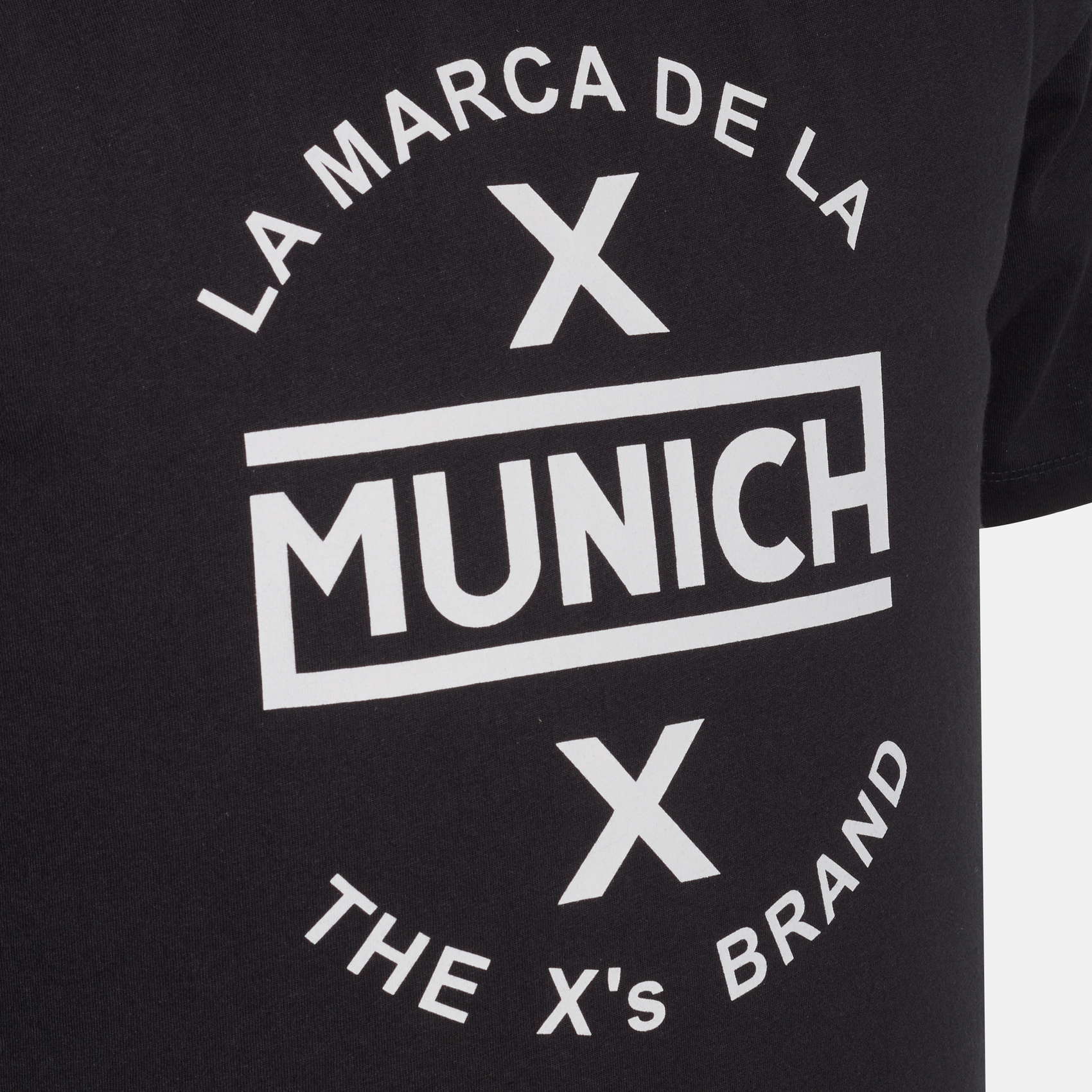 Camiseta MUNICH de algodón negra