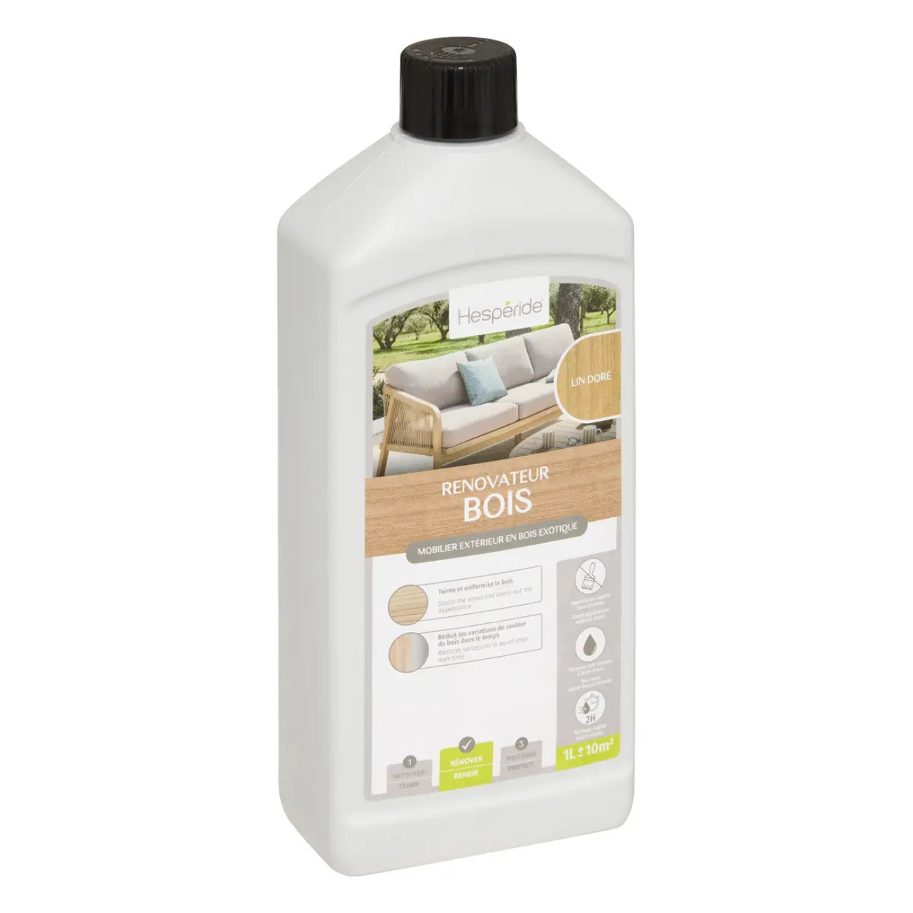 Rénovateur de couleur bois exotique finition Lin doré 1L