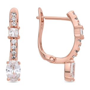 Pendientes Jiskirs acabado oro rosa 18k