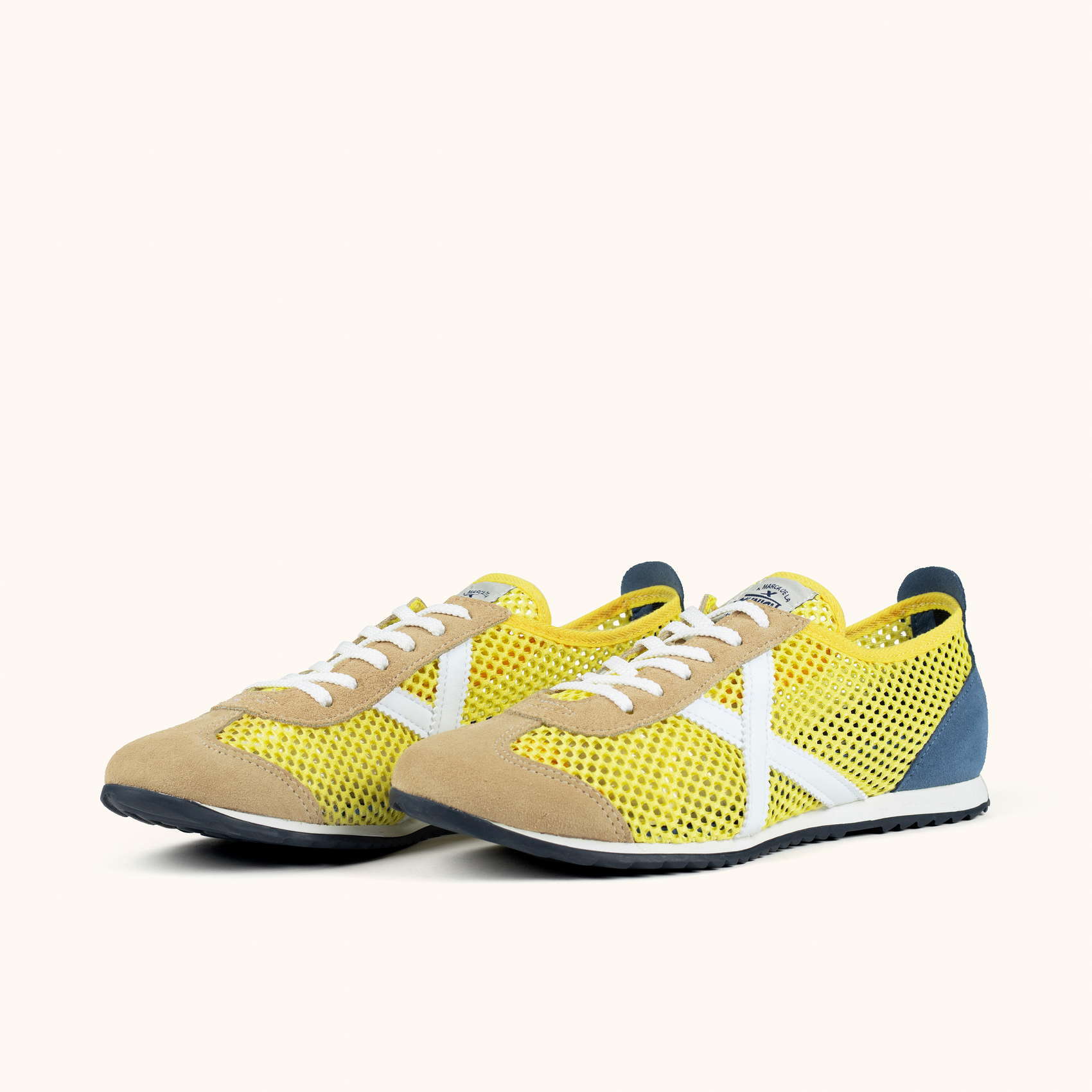 MUNICH OSAKA 578 Zapatillas Retro Running diseño vintage amarillo y azul