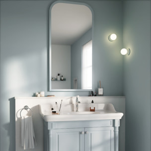 Miroir vertical salle de bain Cléo 1889 Bleu Orage Velours
