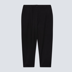 Fiorella Rubino - Pantalones con pliegues por delante en viscosa ECOVERO™ - Negro