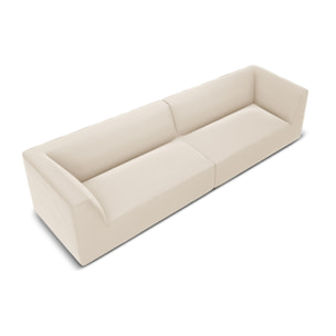 Canapé "Charles" 4 places en velours beige