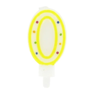 Bougie anniversaire chiffre 0 Fackelmann Rio Party