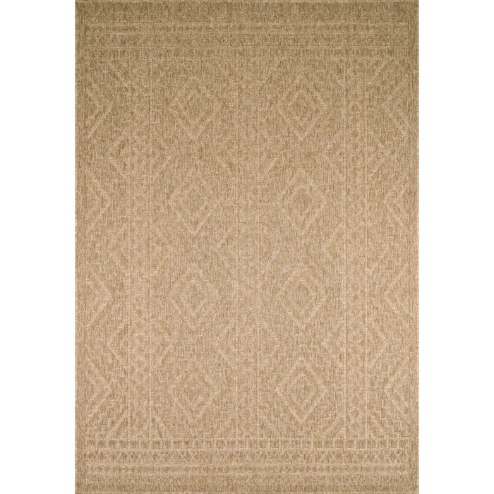 Nature - tapis aspect jute à motifs losanges beige