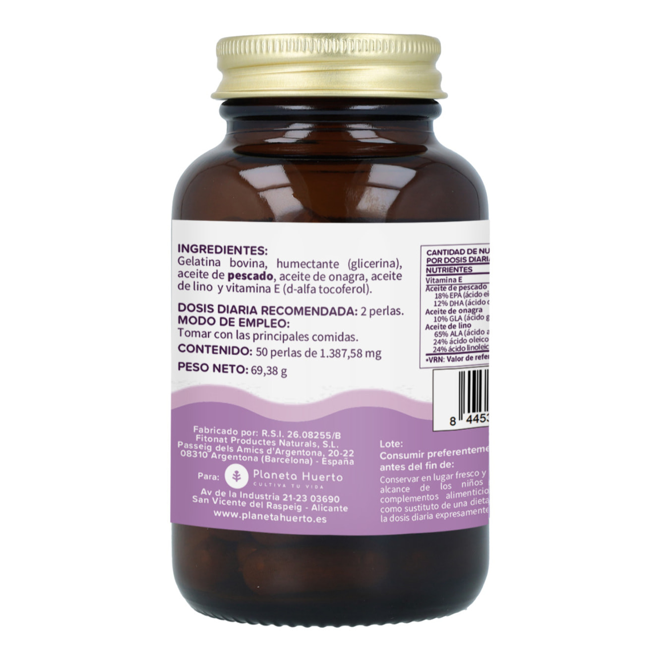 Omega 3 6 9 1000 mg Planeta Huerto 50 perlas