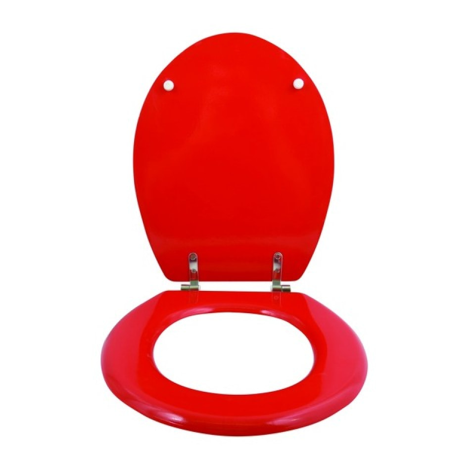 Abattant wc MDF CLEO Rouge - Charnières Inox MSV