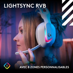 Casque gamer LOGITECH A20X Blanc + base