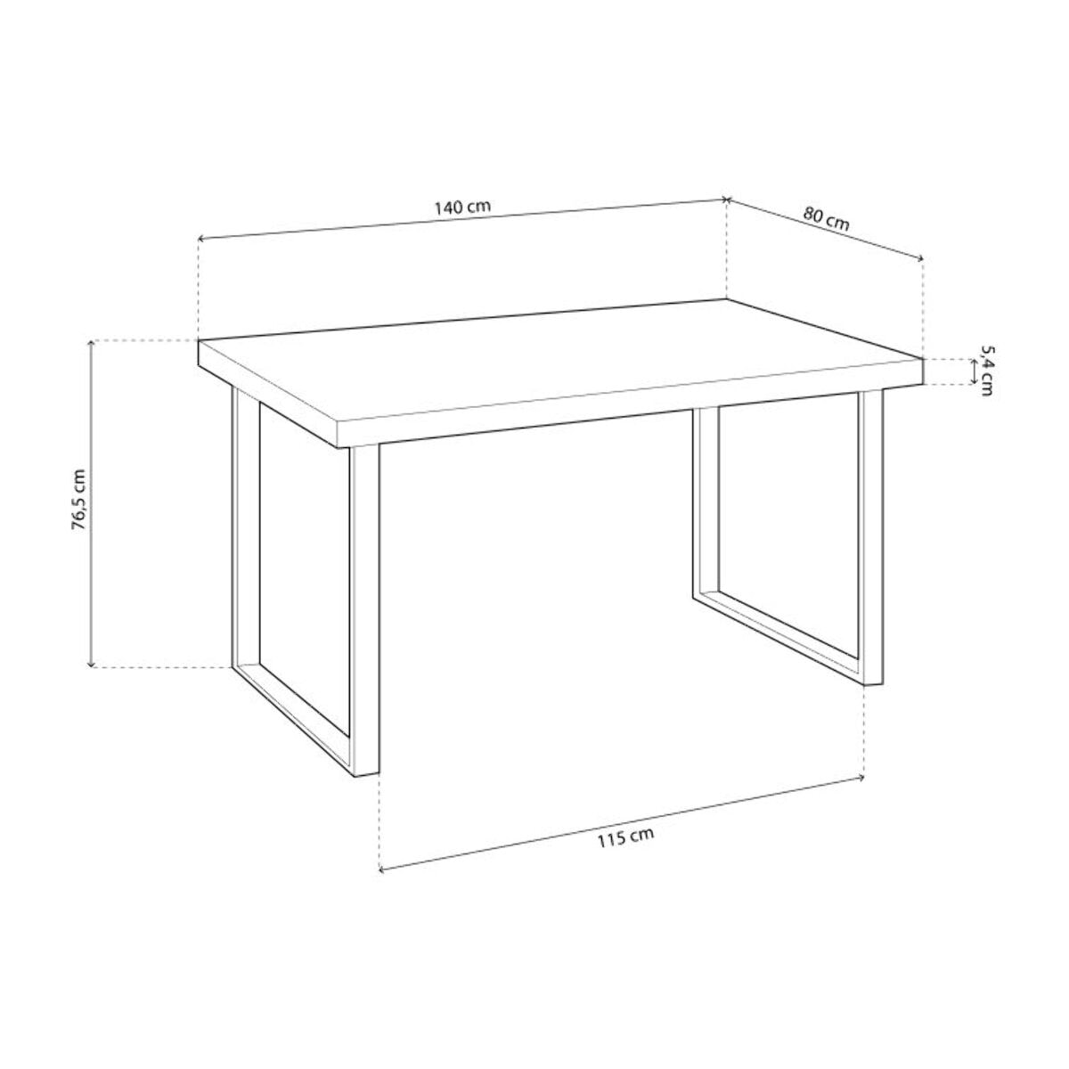 Mesa de comedor Natural Roble boreal – Negro