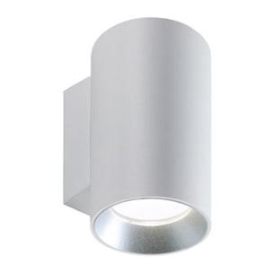 Show - Applique Cilindrico Da Parete A Led 10W+10W A Luce Fredda Colore Bianco