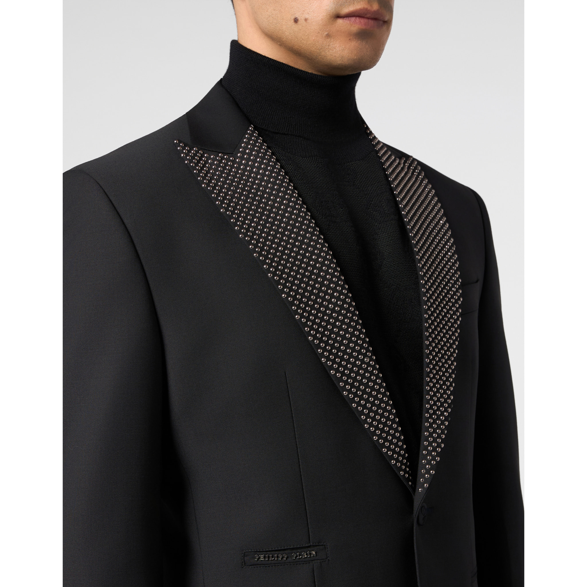 PHILIPP PLEIN Blazer With Lapel Studs