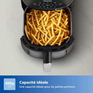 Airfryer PHILIPS NA211/00 friteuse sans huile avec fenêtre de cuisson Noir/Argent, Série 2000 3.2L