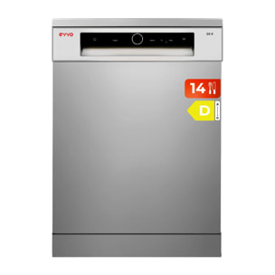 Lavavajillas EVVO D3X, 14 Cubiertos, 8 Programas, Inox, Ancho 600 mm