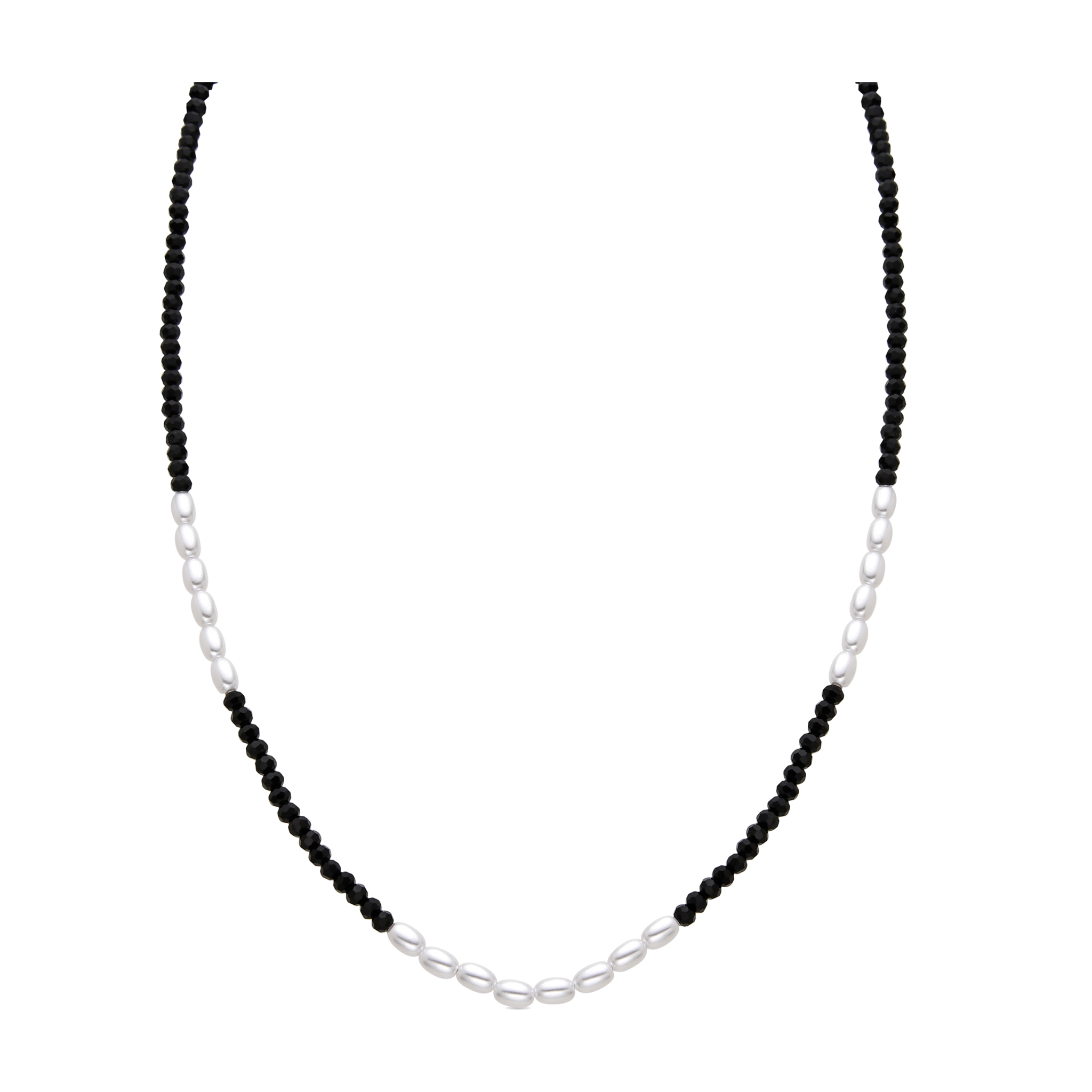 Collar con Perla Blanca acabado plata