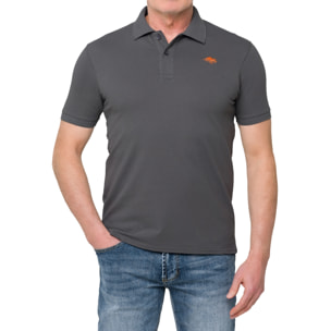 Polo tinta unita STONEY cotone piquet Grigio