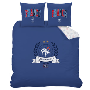 Parure de lit imprimée 100% Coton, FFF CAMPUS